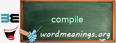 WordMeaning blackboard for compile